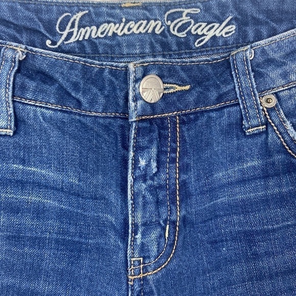 American Eagle 100% Cotton Bermuda Distressed Jean Shorts - Picture 4 of 9